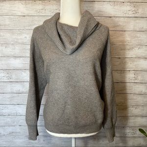 Cowl Neck Knit Sweater Grey